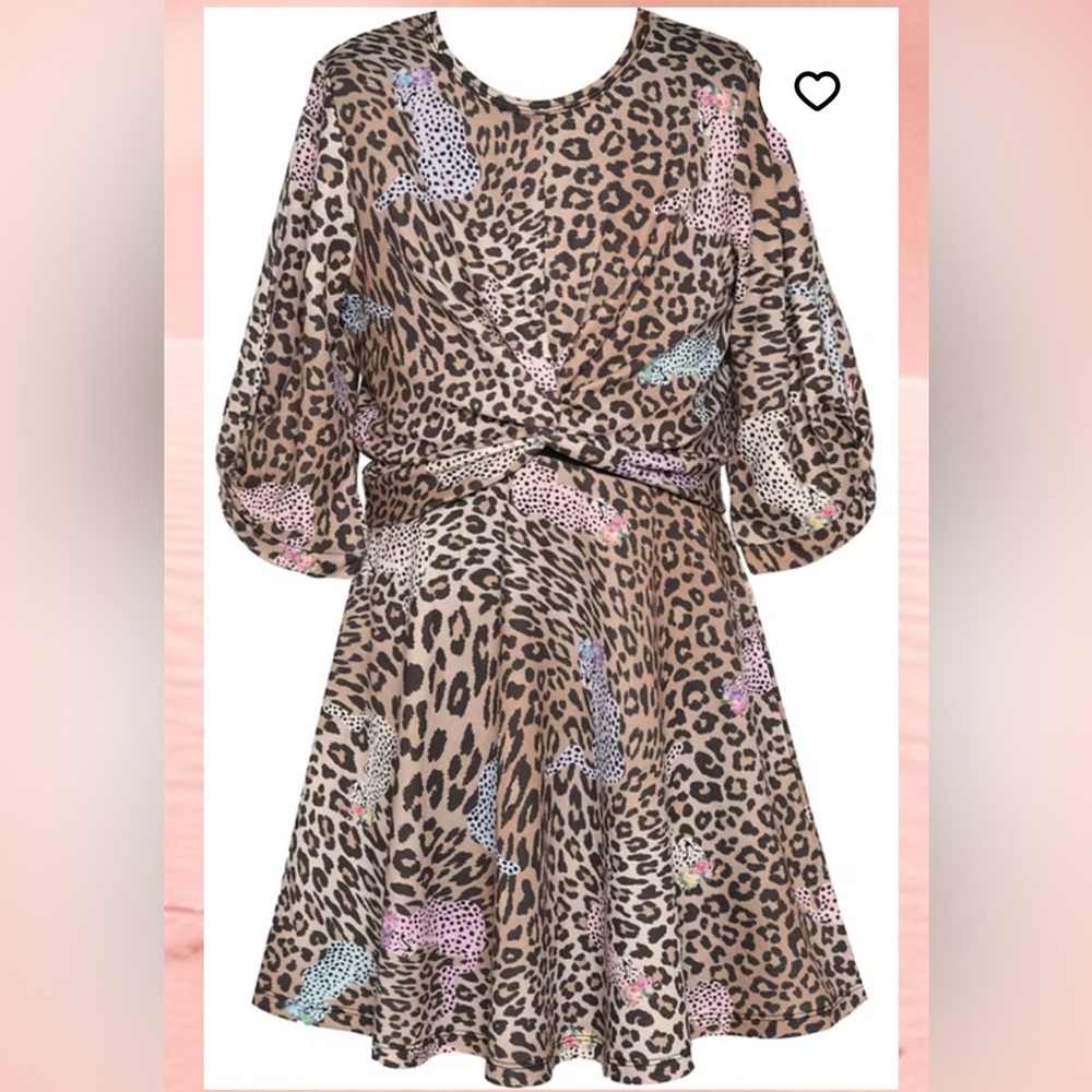 Hannah Banana Cheetah Print Kids Dress